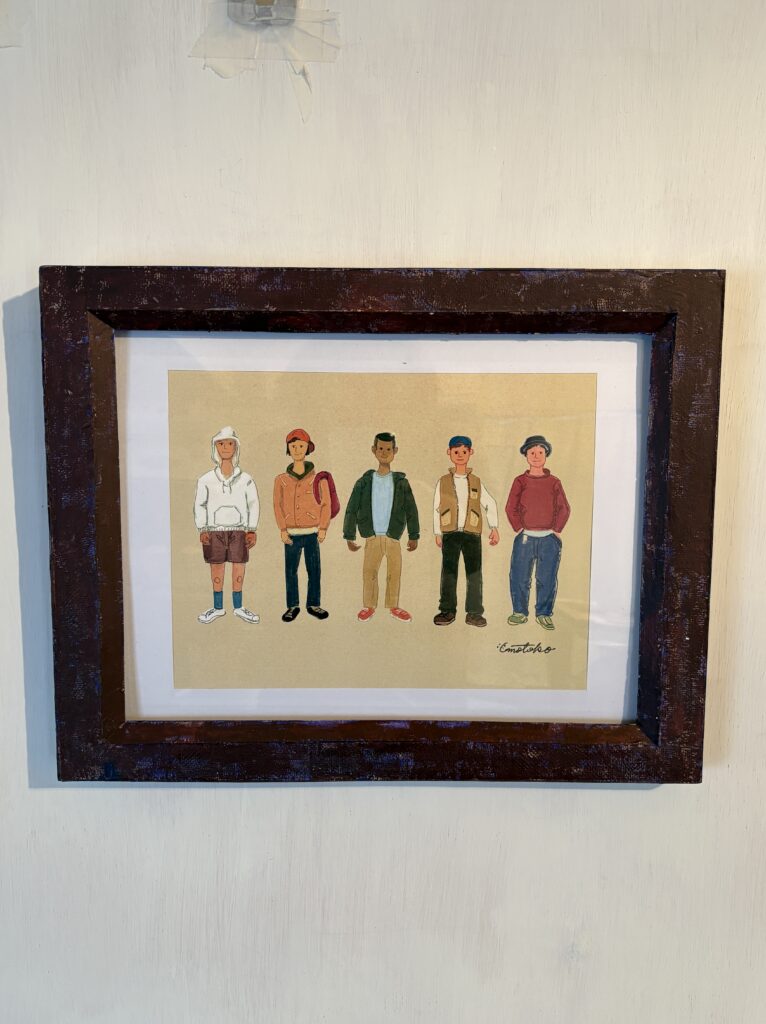 デジタルWall artの『Friends』にダンボールの額