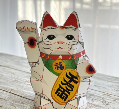 招き猫のペーパークラフト